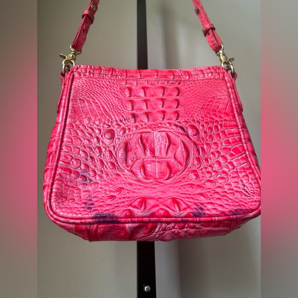 Brahmin Melbourne Cleo crossbody hot bright pink - Picture 13 of 16
